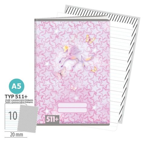 : Školní sešit A5, 10 listů, typ 511+ Sweet Dreams