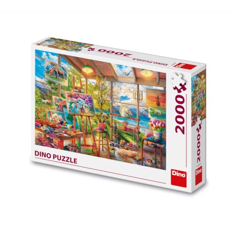 -: Puzzle malířský ateliér 2000 dílků