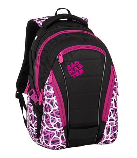 neuveden: Bagmaster Studentský batoh BAG 9 C PURPLE/WHITE/BLACK