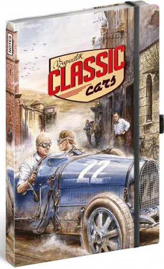 neuveden: Notes Classic Cars - Václav Zapadlík, linkovaný, 13 × 21 cm neuveden: Notes Classic Cars - Václav Zapadlík, linkovaný, 13 × 21 cm