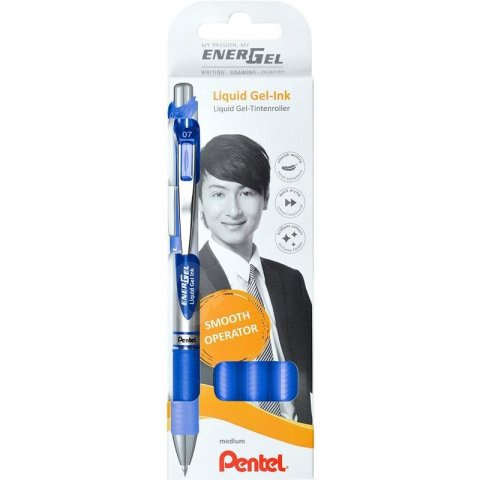 neuveden: Pero gelové Pentel EnerGel BL77 - modré 0,7mm / 4ks sada