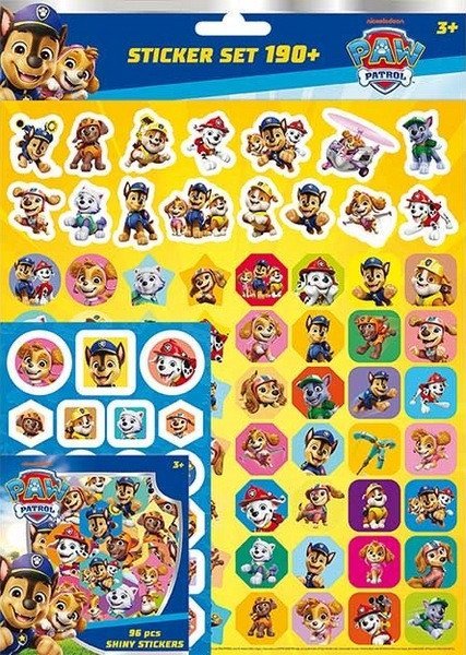 -: Tlapková patrola - Samolepkový set 190+