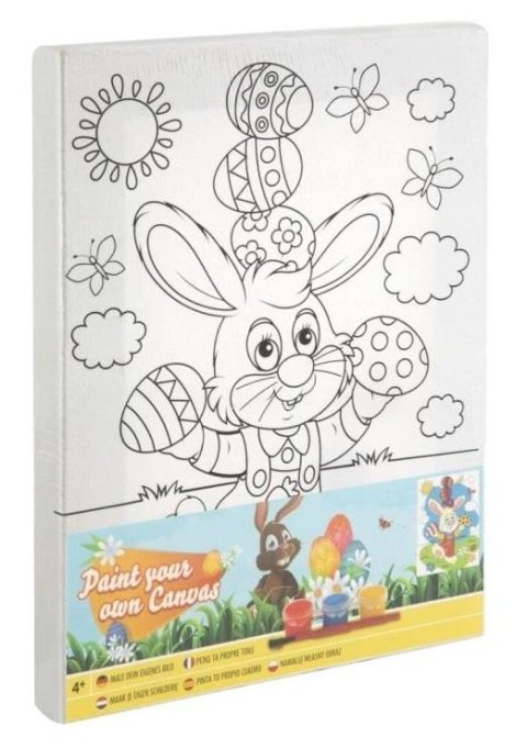 neuveden: Malování na plátno, akrylové barvy - Zajíček