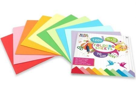 neuveden: Grafix Sada barevných papírů 15 x 15 cm, 70g/m2 -120 ks