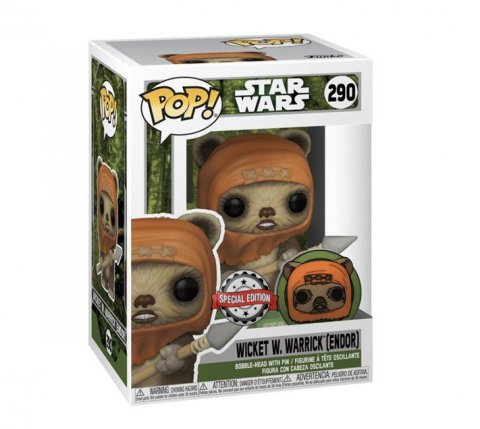 neuveden: Funko POP Star Wars: Around The Galaxy - Wicket w/Pin (exclusive special ed
