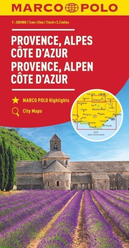 neuveden: Francie - Provence, Alpy, Azurové pobřeží 1:200 000 / automapa