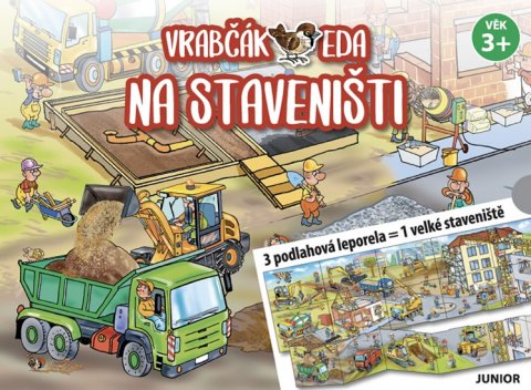 neuveden: Vrabčák Eda na staveništi - 3 podlahová leporela = 1 velké staveniště