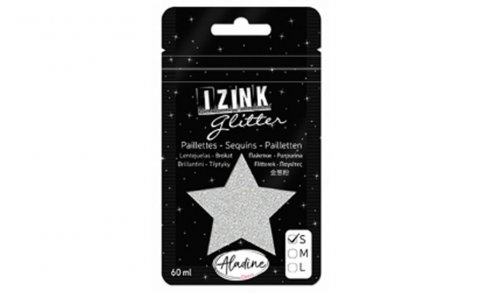 neuveden: Třpytky IZINK Glitter velikost S - stříbrná, 60 ml
