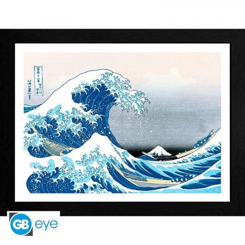 neuveden: Hokusai Zarámovaný plakát - Great Wave