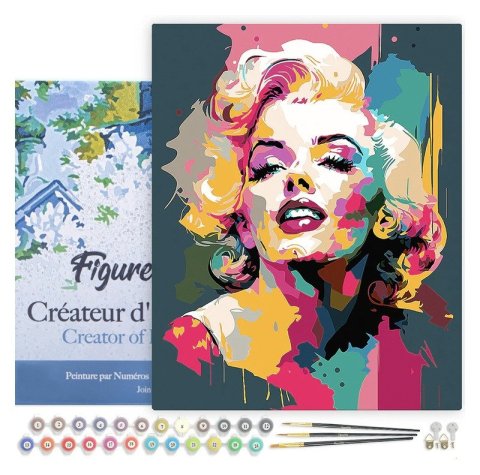 : Malování podle čísel - Marilyn Monroe na rámu 40x50cm