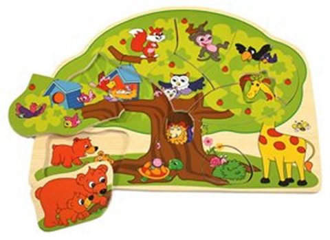 neuveden: Dřevěné puzzle - Veselá zvířátka neuveden: Dřevěné puzzle - Veselá zvířátka