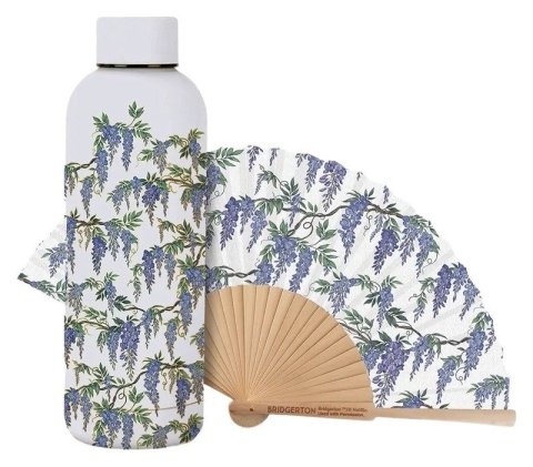 : Bridgerton Set - Blue Wisteria (láhev 500 ml, vějíř)