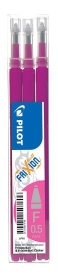 neuveden: PILOT náplň FriXion 05 růžová-sada 3ks