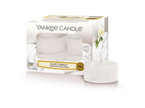 neuveden: YANKEE CANDLE Fluffy Towels svíčka 9,8g čajová 12ks