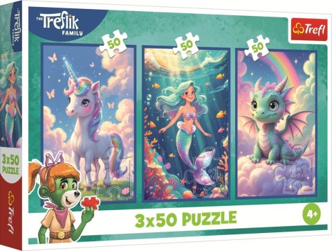neuveden: Puzzle Treflíci: Barevný svět 3x50 dílků
