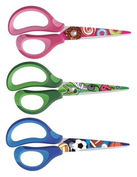 : Školní nůžky KEYROAD Tattoo Soft, 15cm (mix)