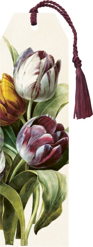 -: Knižní záložka Purple Tulips