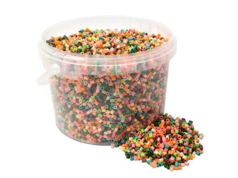 neuveden: Zažehlovací korálky v kbelíku 20000 ks - mellow pastel