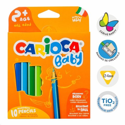 neuveden: Carioca pastelky trojhranné Baby - 10 ks