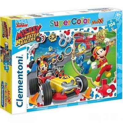 neuveden: Clementoni Puzzle Maxi Mickey závodník / 104 dílků