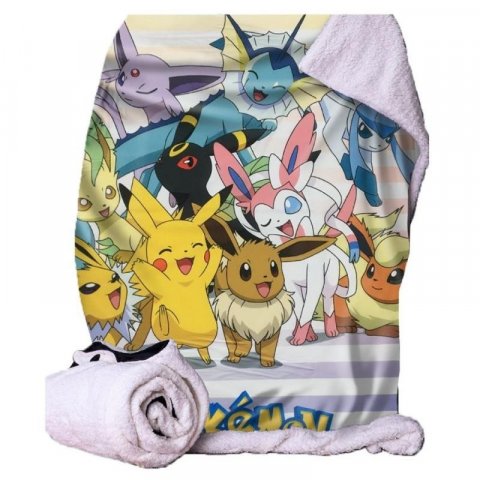 neuveden: Pokémon přehoz 100x150 cm - Eevee evolutions