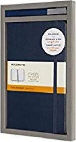 neuveden: Moleskine Zápisník L modrý a kuličkové pero 0,7mm v sadě