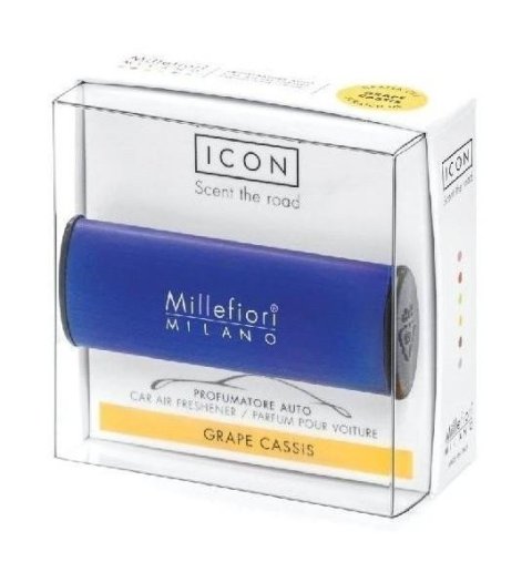 neuveden: Millefiori Milano Icon Grape Cassis / vůně do auta Classic - tmavě modrá
