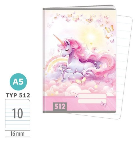 : Školní sešit A5, 10 listů, typ 512 Sweet Dreams