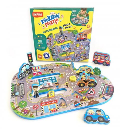 neuveden: Zvukové puzzle Autodráha Město / Mesto neuveden: Zvukové puzzle Autodráha Město / Mesto
