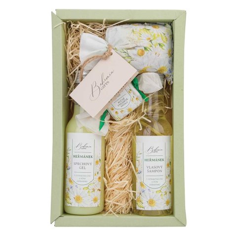 neuveden: Kosmetická sada Heřmánek (sprchový gel, šampon, sůl, mýdlo)