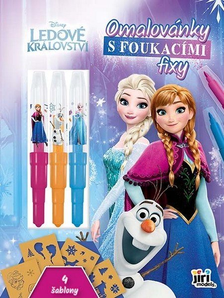 -: Ledové království - Omalovánky s foukacími fixy