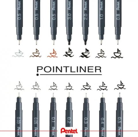 neuveden: PENT.S20P-5SP POINTLINER SEPIA 0,5MM neuveden: PENT.S20P-5SP POINTLINER SEPIA 0,5MM