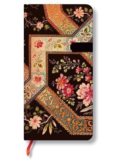 neuveden: Zápisník - Filigree Floral Ebony Slim, slim 90x180