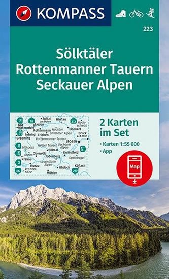 neuveden: Sölktäler, Rottenmanner Tauern, Seckauer Alpen 1:55 000 / sada 2 turistický