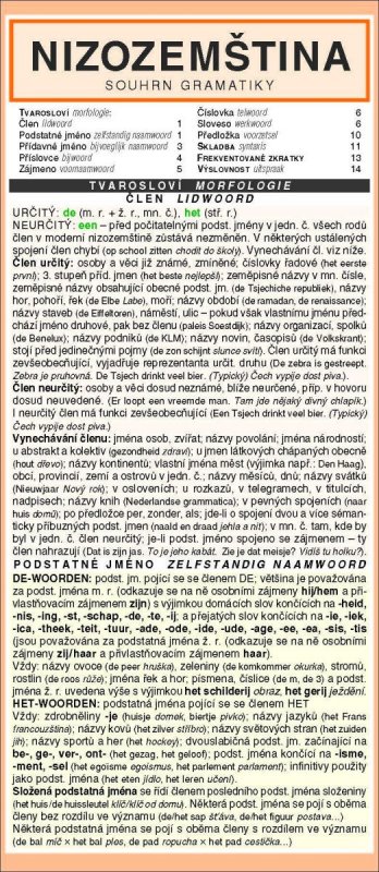 neuveden: NIZOZEMŠTINA souhrn gramatiky