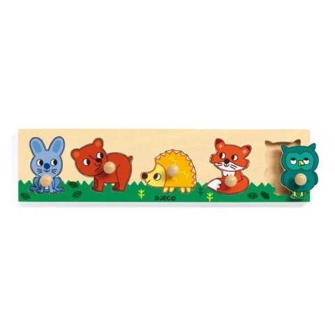 neuveden: DJECO Jednoduché vkladací puzzle s úchytky lesní zvířátka