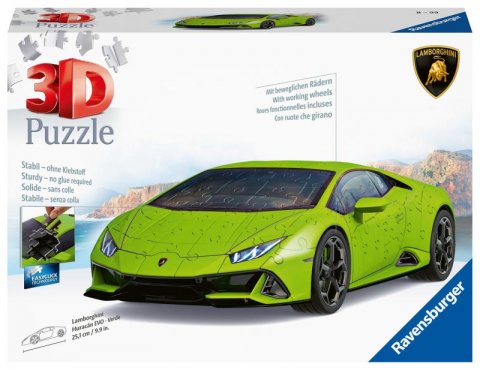 neuveden: 3D Puzzle: Lamborghini Huracán EVO zelené 108 dílků