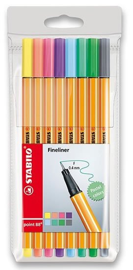 neuveden: Popisovač STABILO point liner 88 sada 8 ks Pastel