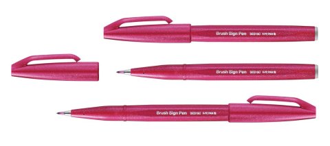 neuveden: Popisovač Pentel Brush Sign Pen - burgundy