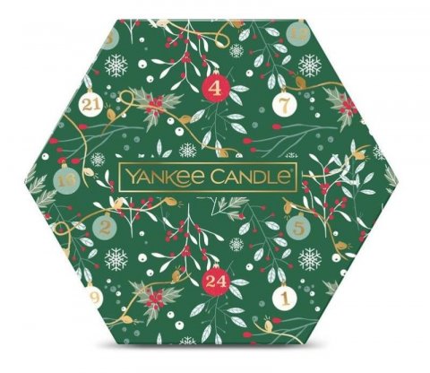 neuveden: YANKEE CANDLE Vánoční dárková sada 1x svícek a 18ks čajových svíček