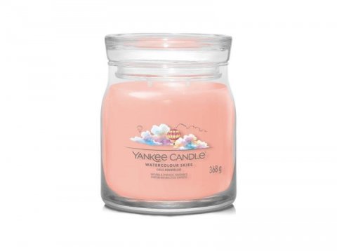neuveden: YANKEE CANDLE Watercolour Skies svíčka 368g / 2 knoty (Signature střední)