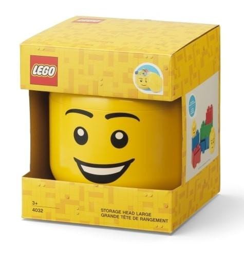 neuveden: LEGO® úložná hlava (velikost L) - šťastný chlapec