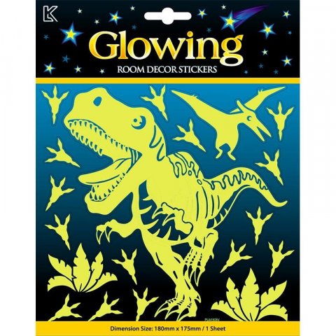neuveden: Svítící samolepky s glitry - Dinosauři