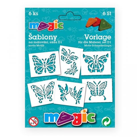 neuveden: MAGIC papírové šablony na malování MOTÝLI