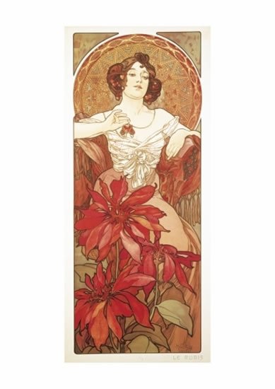 neuveden: Pohled Alfons Mucha – Ruby, krátký
