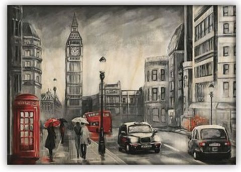 neuveden: Obraz dřevěný: London, 485x340