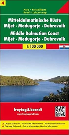 neuveden: AK 0706 Pobřeží střední Dalmácie List 4, Mljet - Međugorje - Dubrovník 1:10