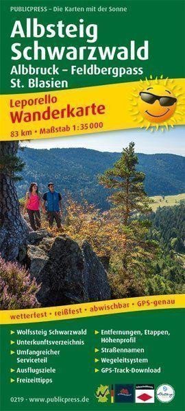 neuveden: Albsteig Schwarzwald, Albbruck-Feldbergpass, St. Blasien 1:35 000 / turisti