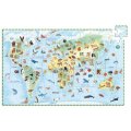 neuveden: DJECO Obrázkové puzzle Světová zvířata - 100 pcs