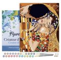 : Malování podle čísel - Gustav Klimt Polibek na rámu 40x50cm
